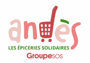 Logo ANDES Les épiceries solidaires - Groupe sos